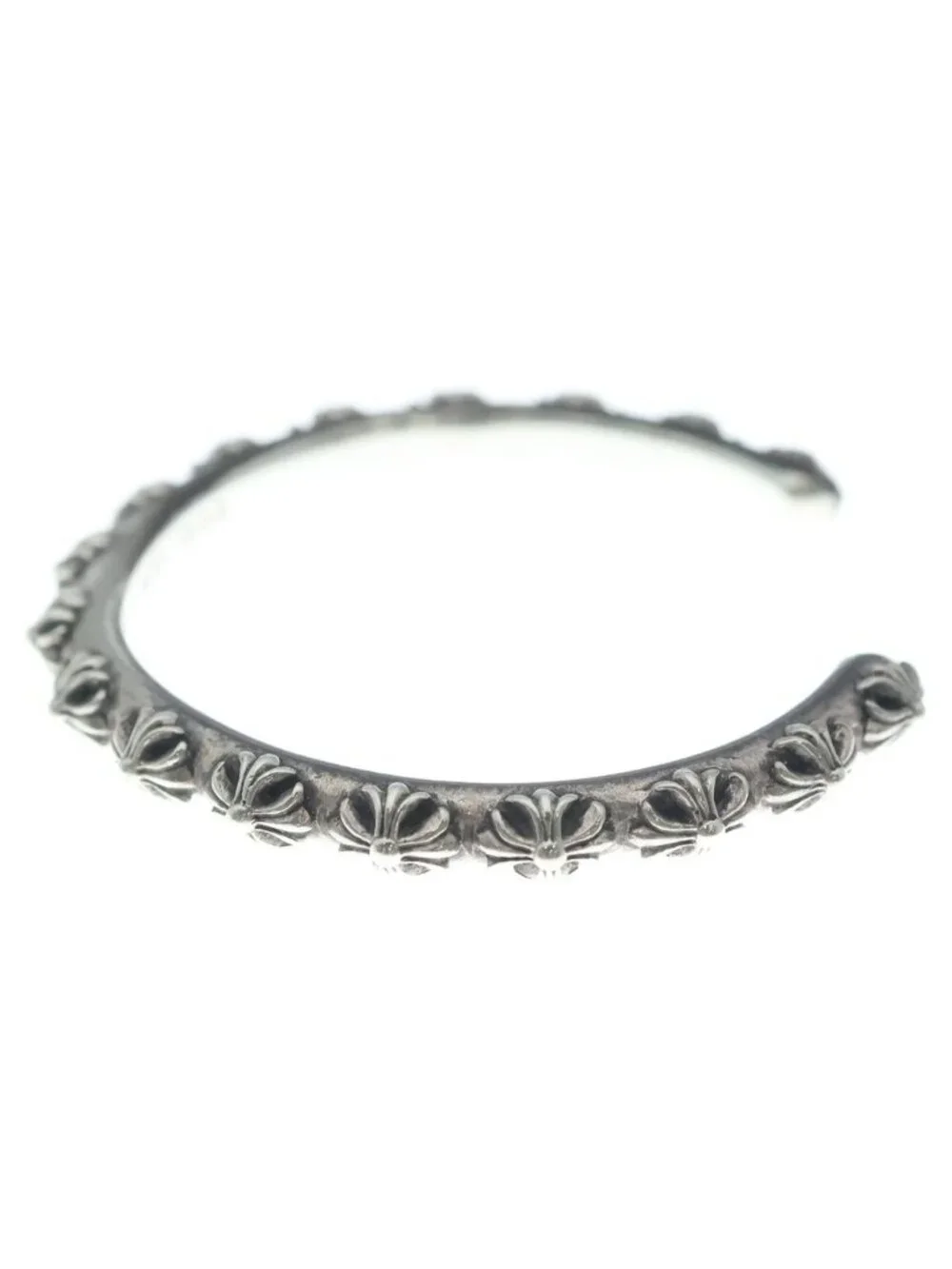 Chrome Hearts Bangle Cross Band Bracelet Silver